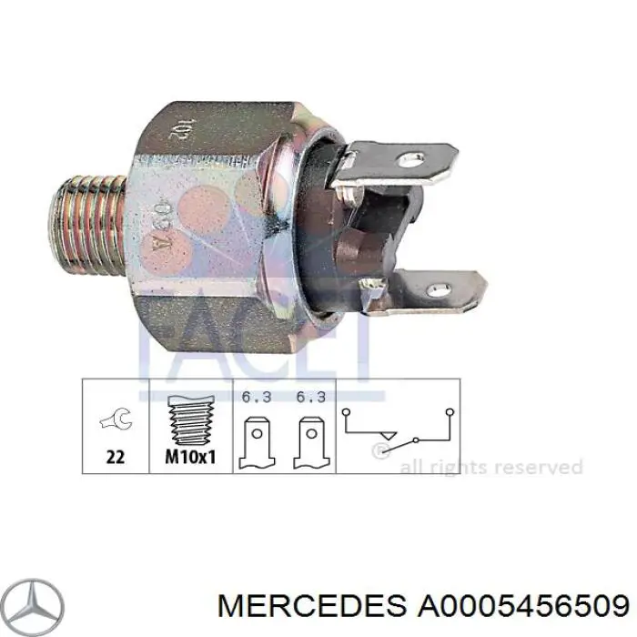 Купить A0005456509 Mercedes Лягушка стоп сигнала