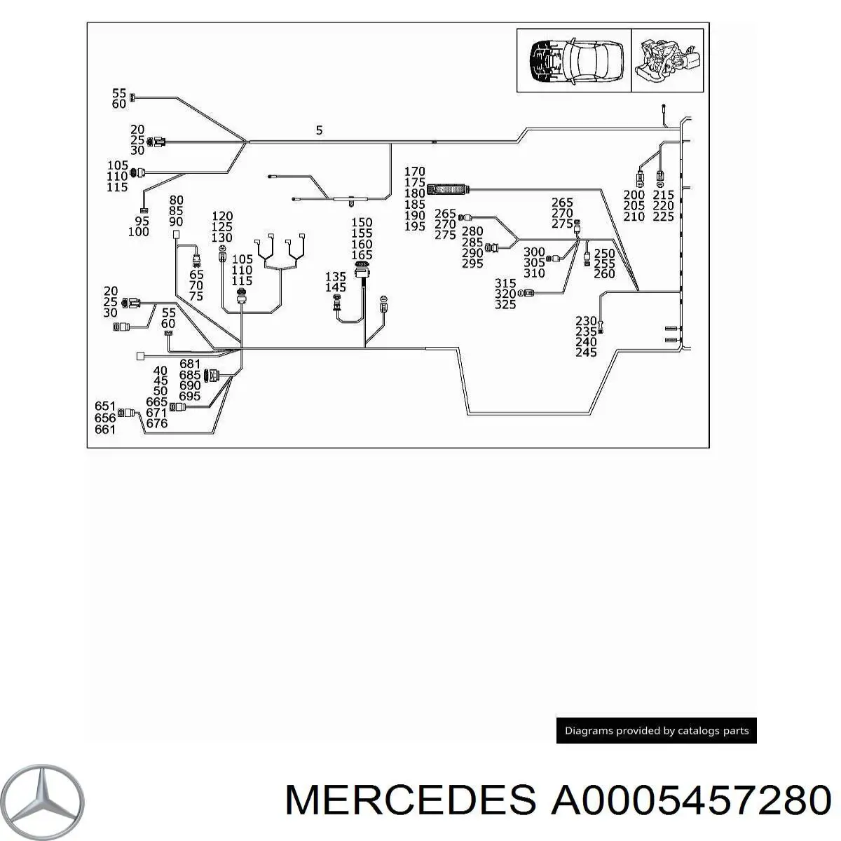  Mercedes A0005457280 цена, от 2.12 USD