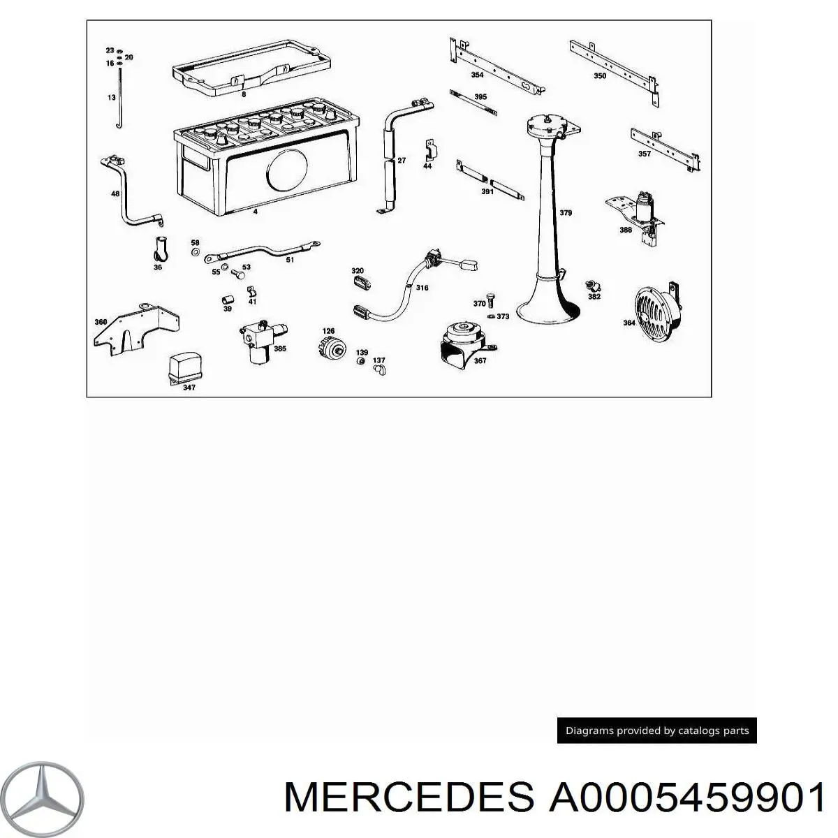 A0005459901 Mercedes Монтажный блок предохранителей