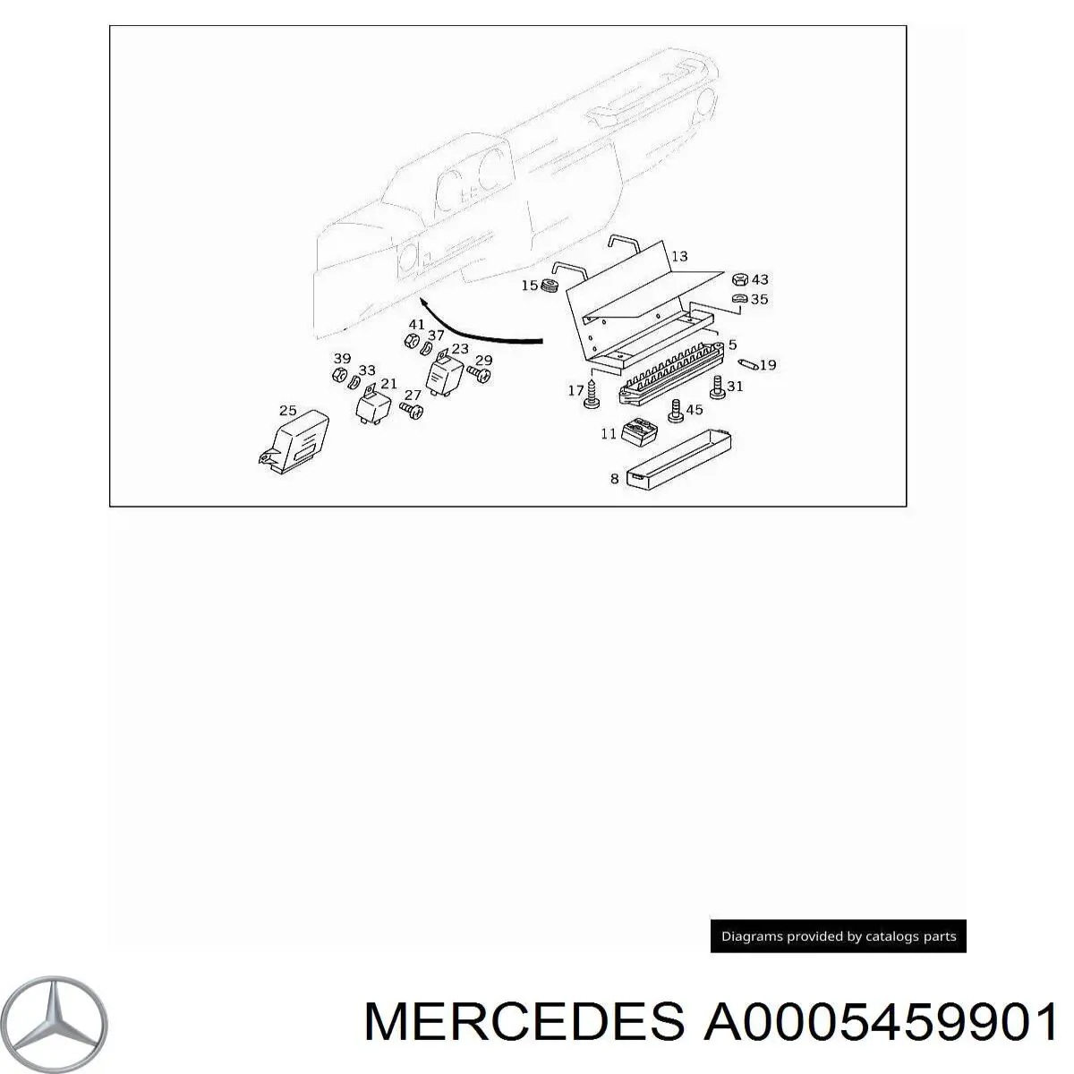 Купить A0005459901 Mercedes Монжатный блок реле