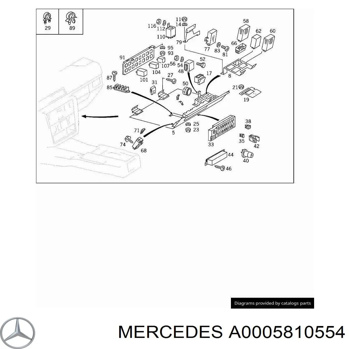  Mercedes A0005810554 цена, от 7.43 USD
