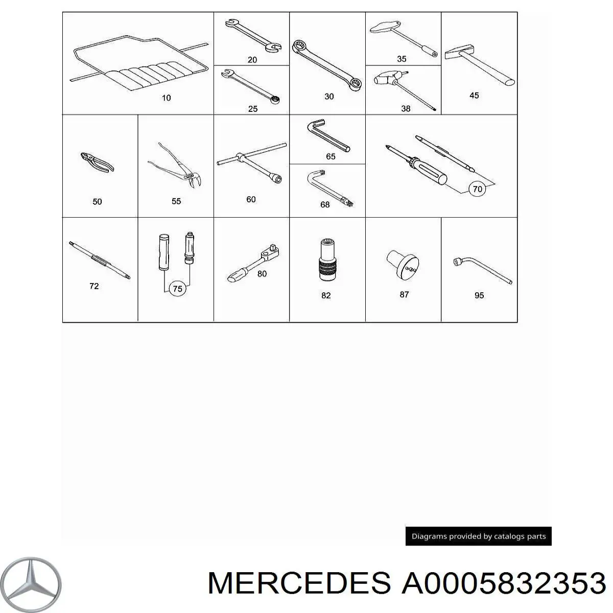 Фонарь переносной Mercedes A0005832353 цена, от 54.40 USD