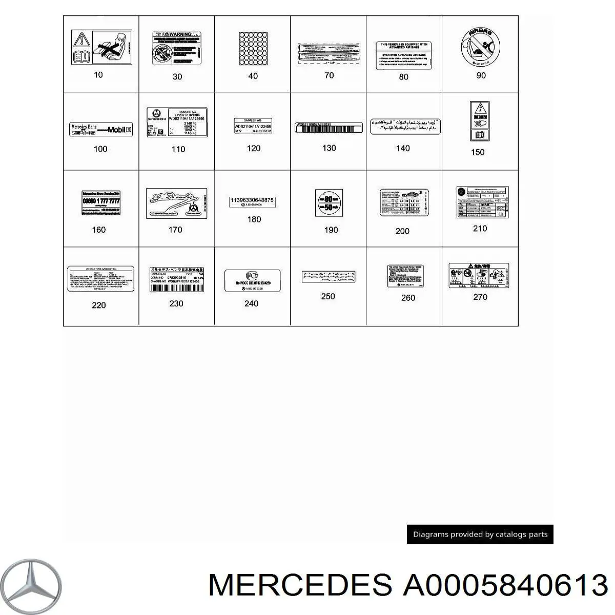 A0005840613 Mercedes 