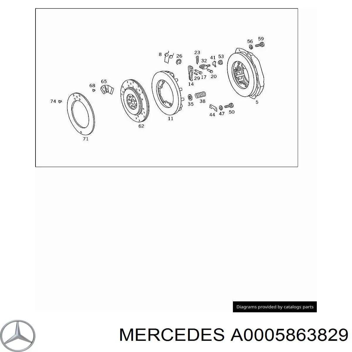 A0005863829 Mercedes ремкомплект рабочего цилиндра сцепления