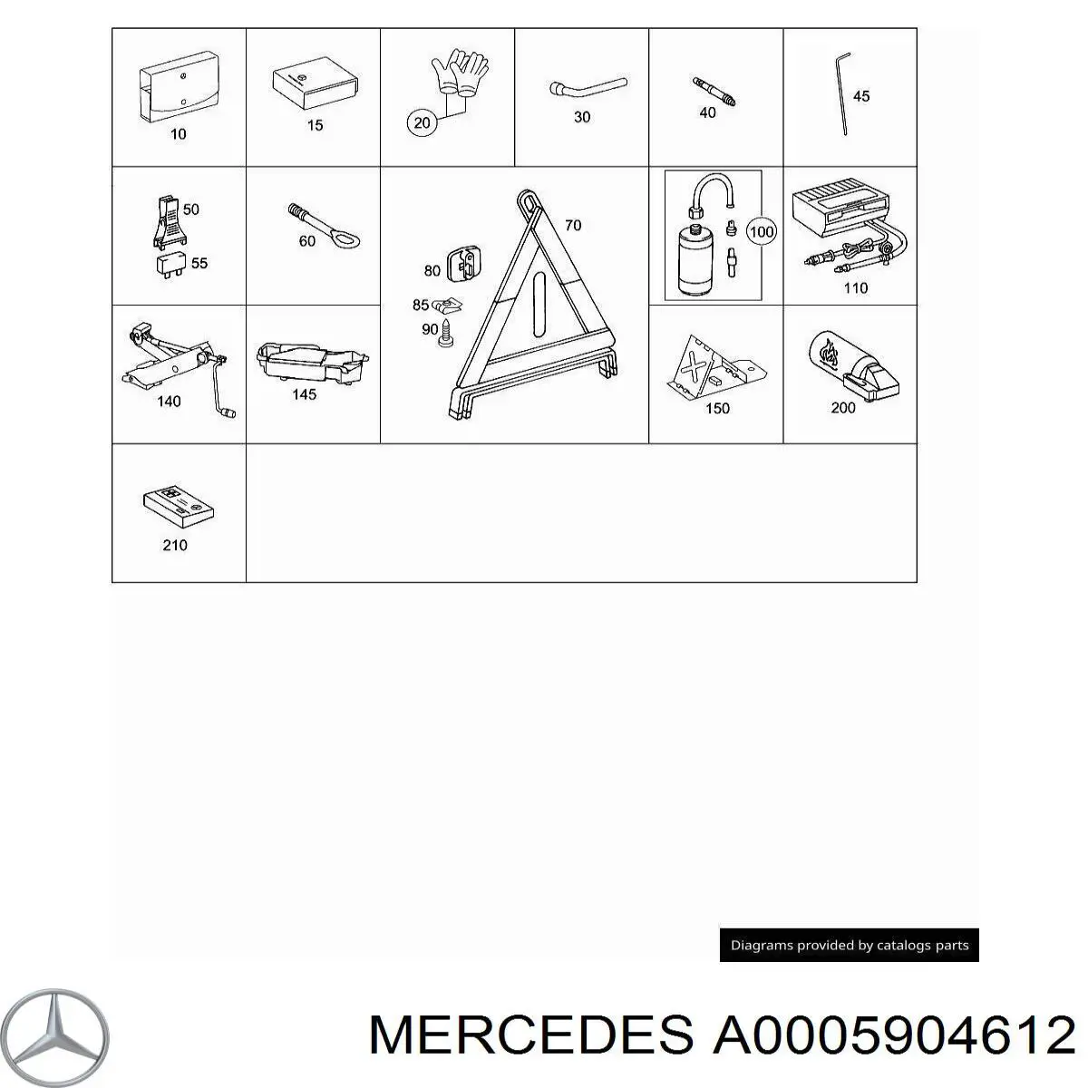 Знак аварийной остановки Mercedes 1718900097 цена, от 10.12 USD