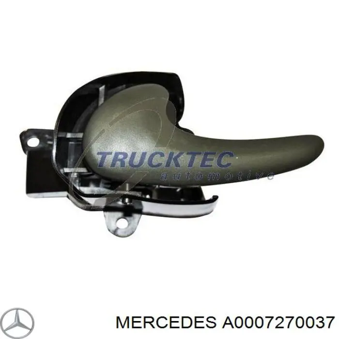 7270037 Mercedes maçaneta interna esquerda da porta dianteira