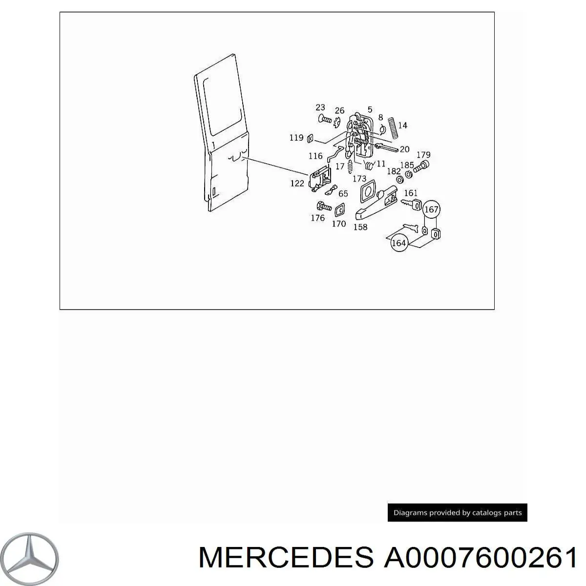 Ручка двери передней внутренняя левая Mercedes 0007600261 цена, от 7.05 USD