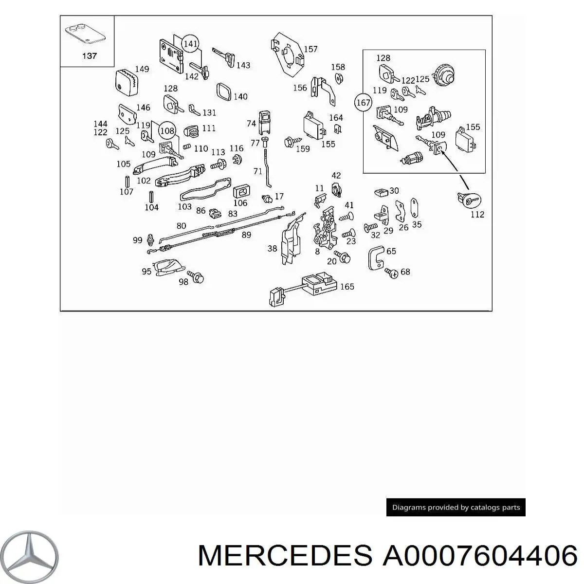  Mercedes A0007604406 цена, от 61.52 USD