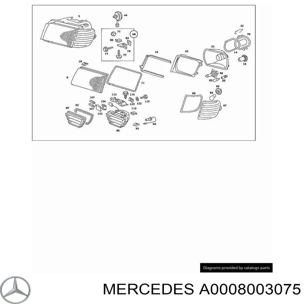  Mercedes A0008003075 цена, от 169.49 USD