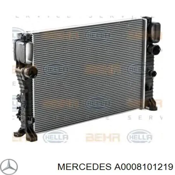 Стекло правого зеркала заднего вида 0008101219 Mercedes