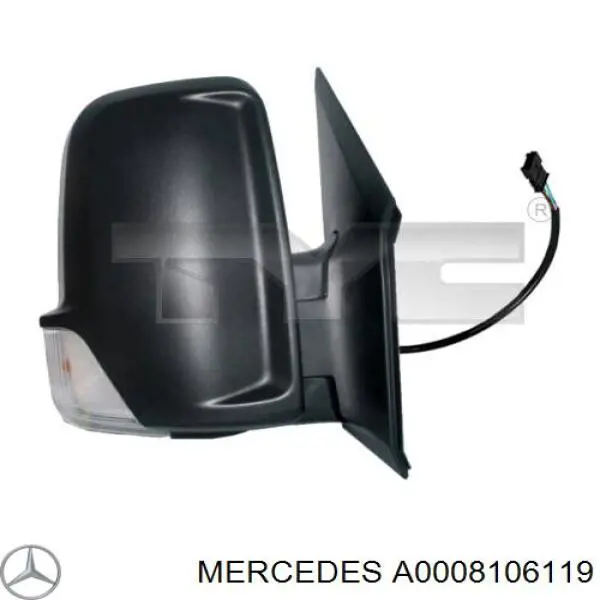 A0008106119 Mercedes зеркало заднего вида правое