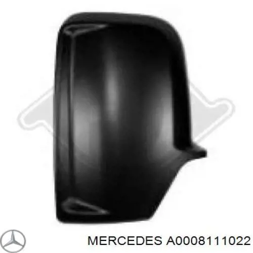A0008111022 Mercedes placa sobreposta (tampa do espelho de retrovisão esquerdo)