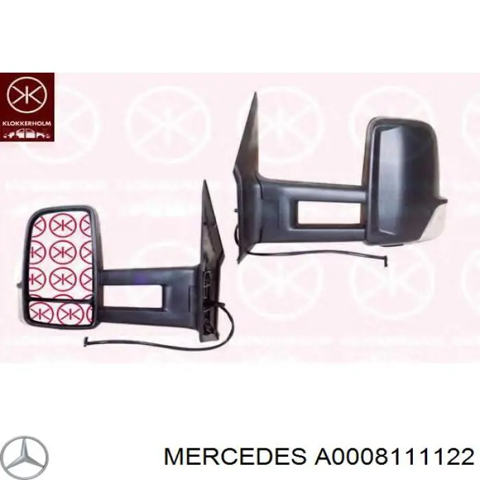 A0008111122 Mercedes накладка (крышка зеркала заднего вида правая)