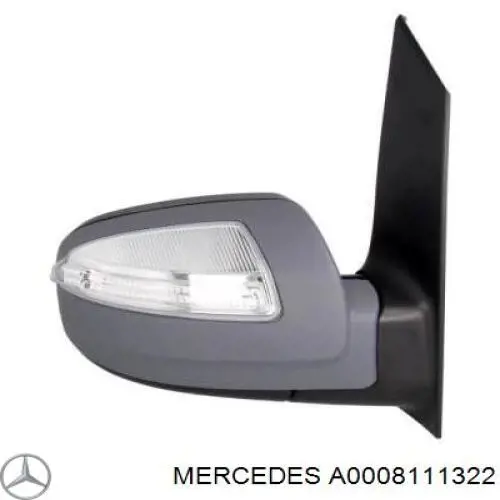 A0008111322 Mercedes накладка (крышка зеркала заднего вида правая)