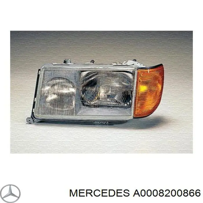 A0008200866 Mercedes стекло фары левой