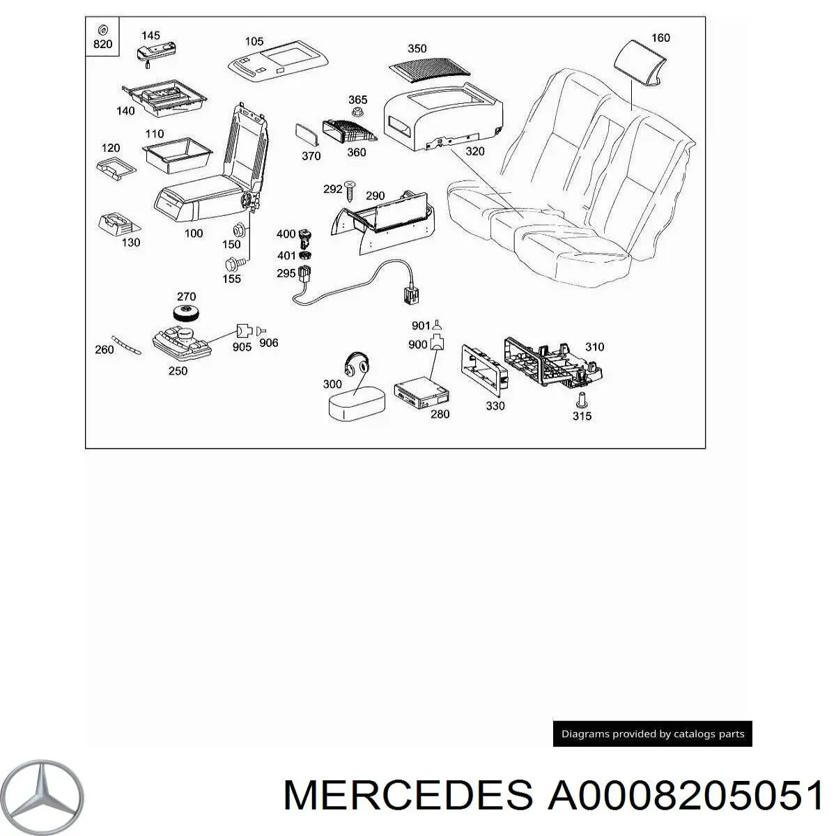  Mercedes A0008205051 цена, от 11.29 USD