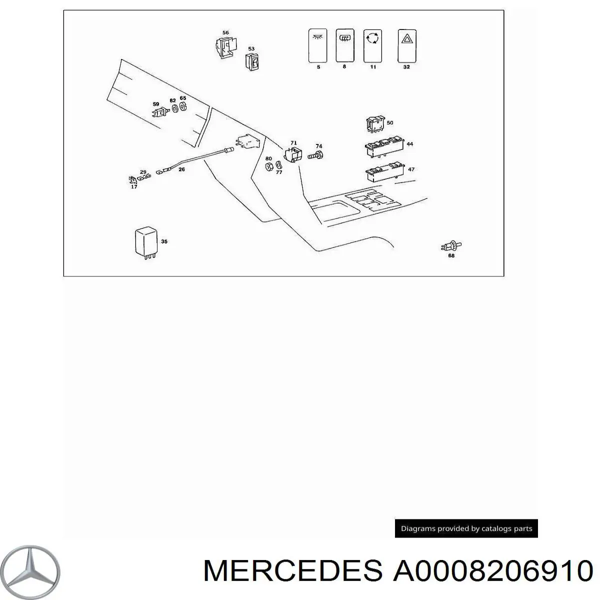 A0008206910 Mercedes 