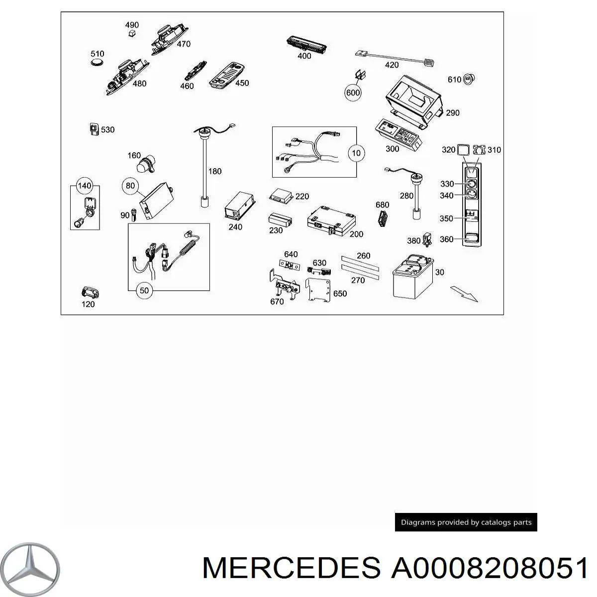  Mercedes A0008208051 цена, от  USD