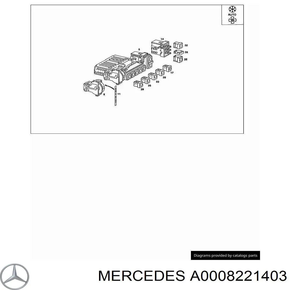  Mercedes A0008221403 цена, от 101.36 USD