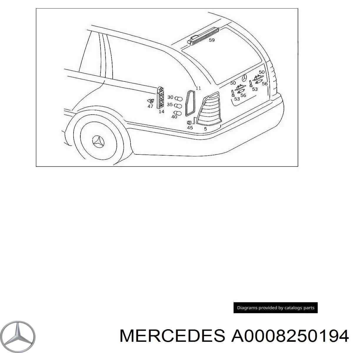A0008250194 Mercedes лампочка