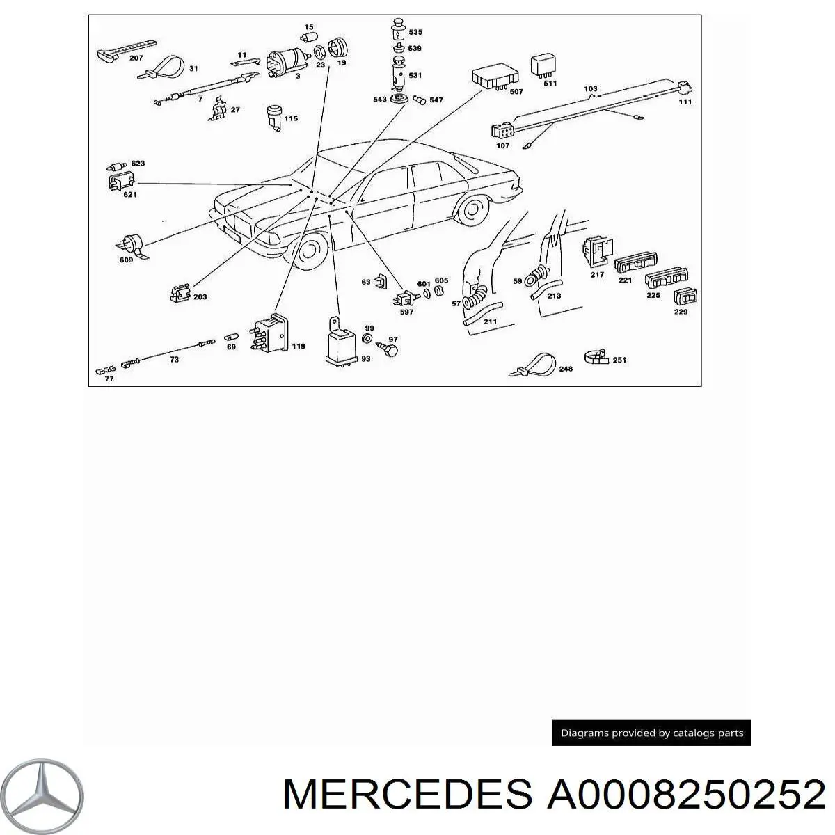  Mercedes A0008250252 цена, от 9.69 USD