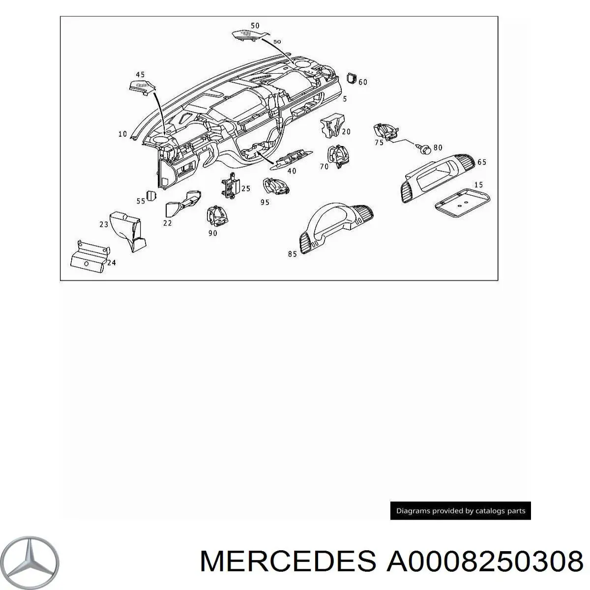 Крышка прикуривателя Mercedes A0008250308 цена, от 2.15 USD