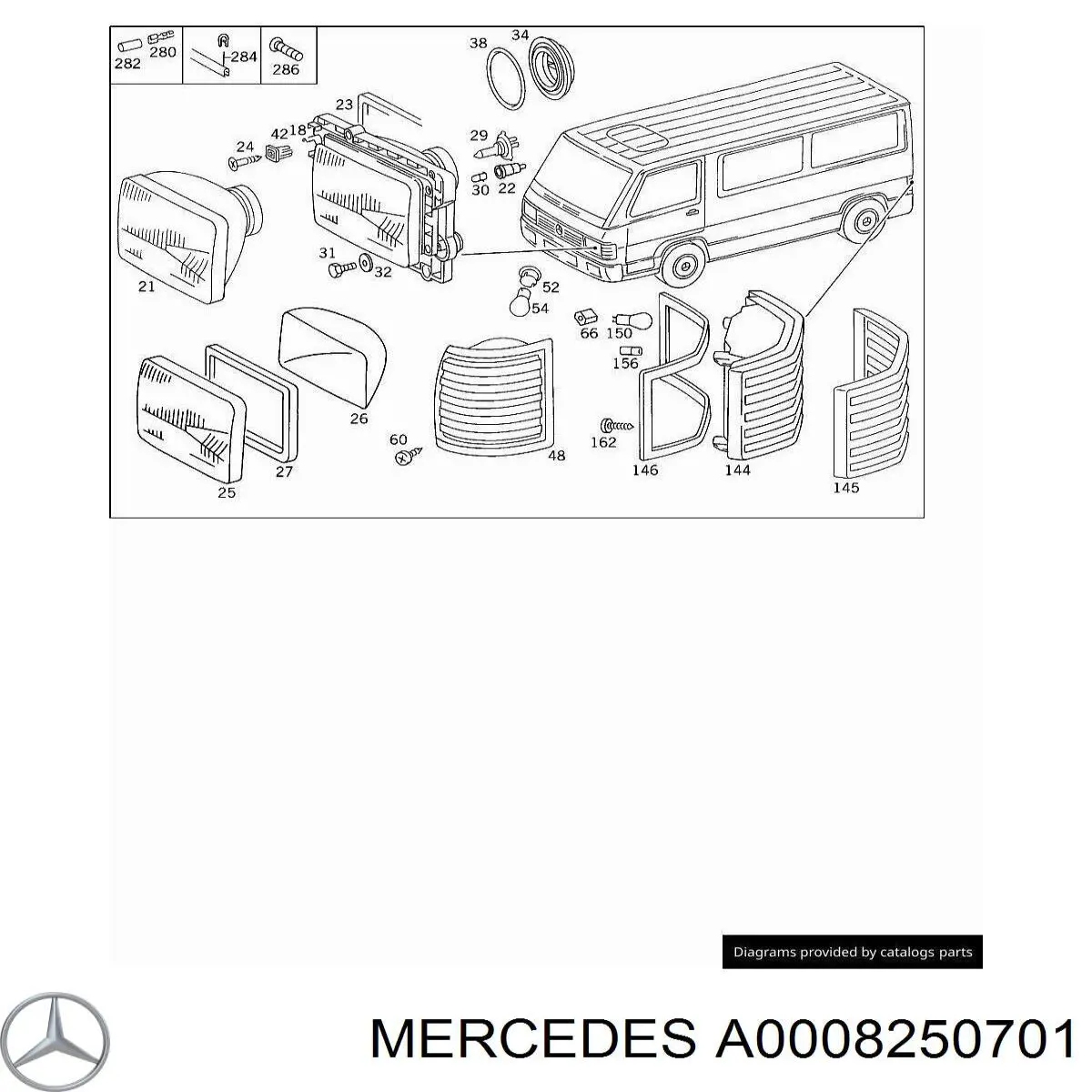 Купить A6318200401 Mercedes Плафон освещения салона (кабины) задний