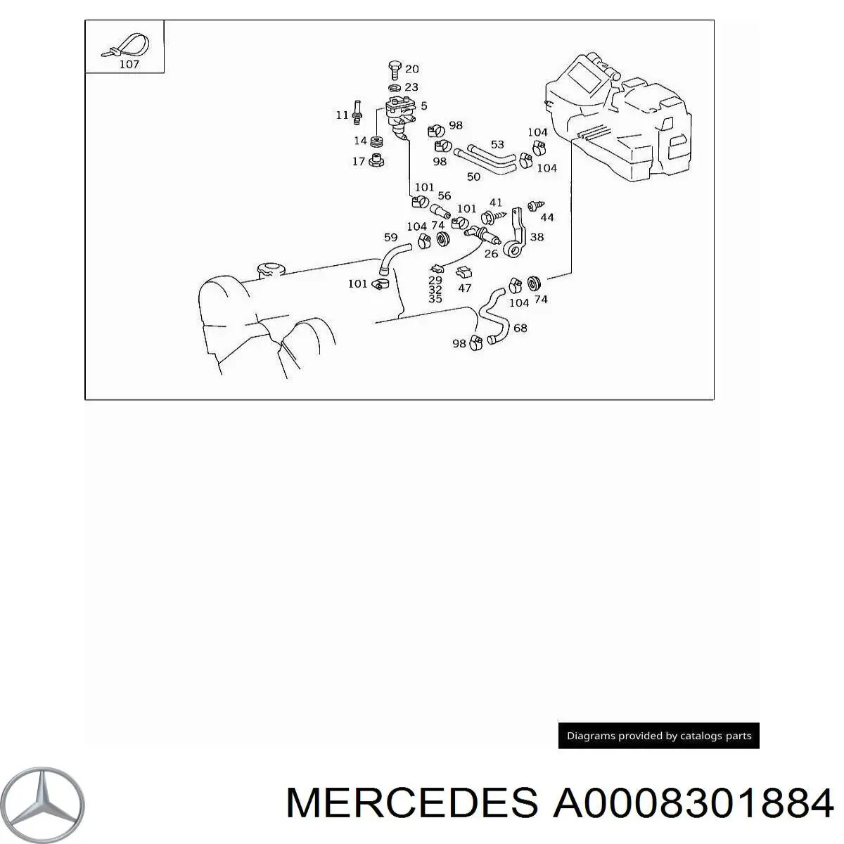 A0008301884 Mercedes | Клапан trv кондиционера A 000 830 18 84 купить ...