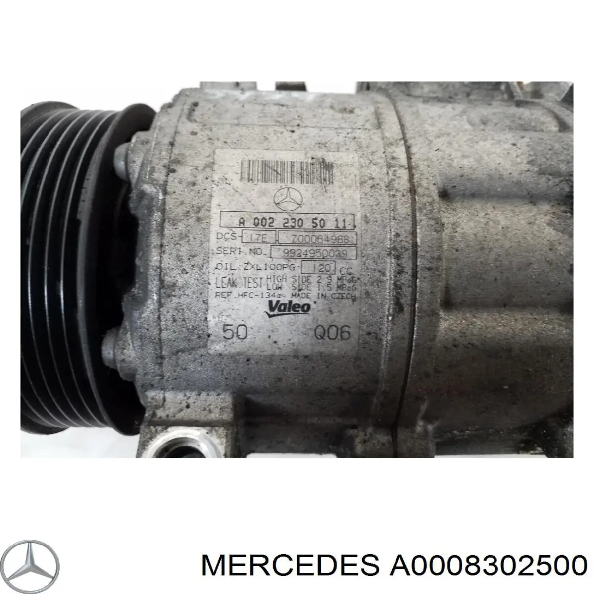 A0008302500 Mercedes compressor de aparelho de ar condicionado