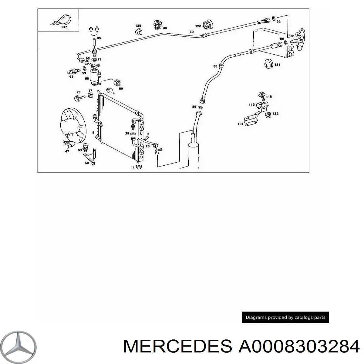 Датчик абсолютного давления кондиционера MERCEDES A0008303284