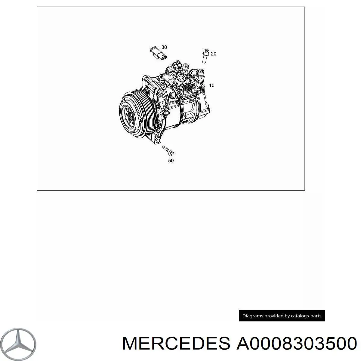 A0008303500 Mercedes compressor de aparelho de ar condicionado