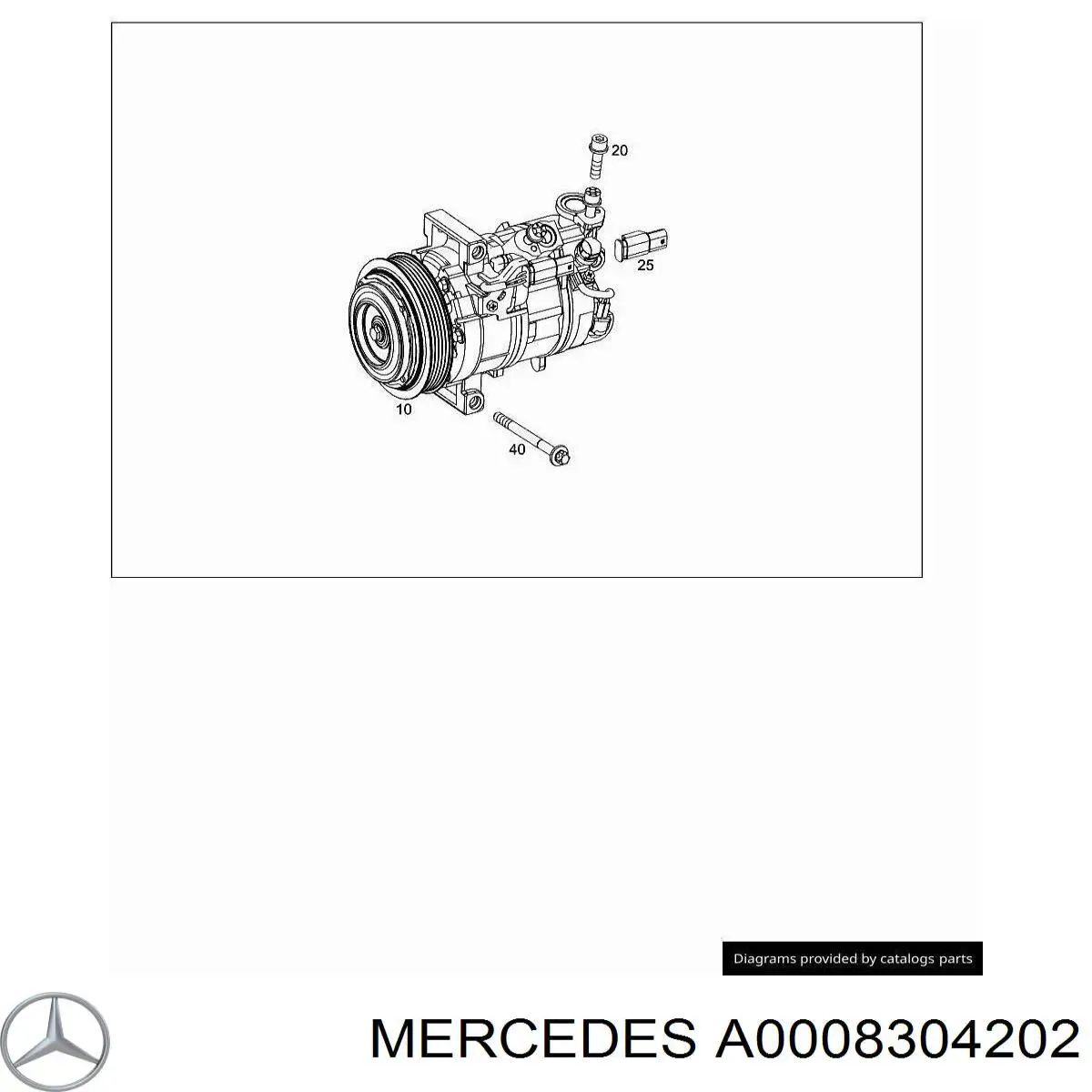 Компрессор кондиционера Mercedes B W247 (Мерседес-бенц Б)