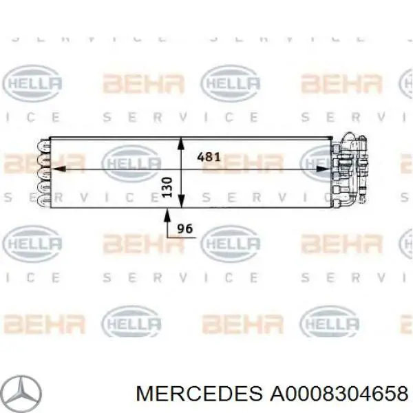 A0008304658 Mercedes vaporizador de aparelho de ar condicionado