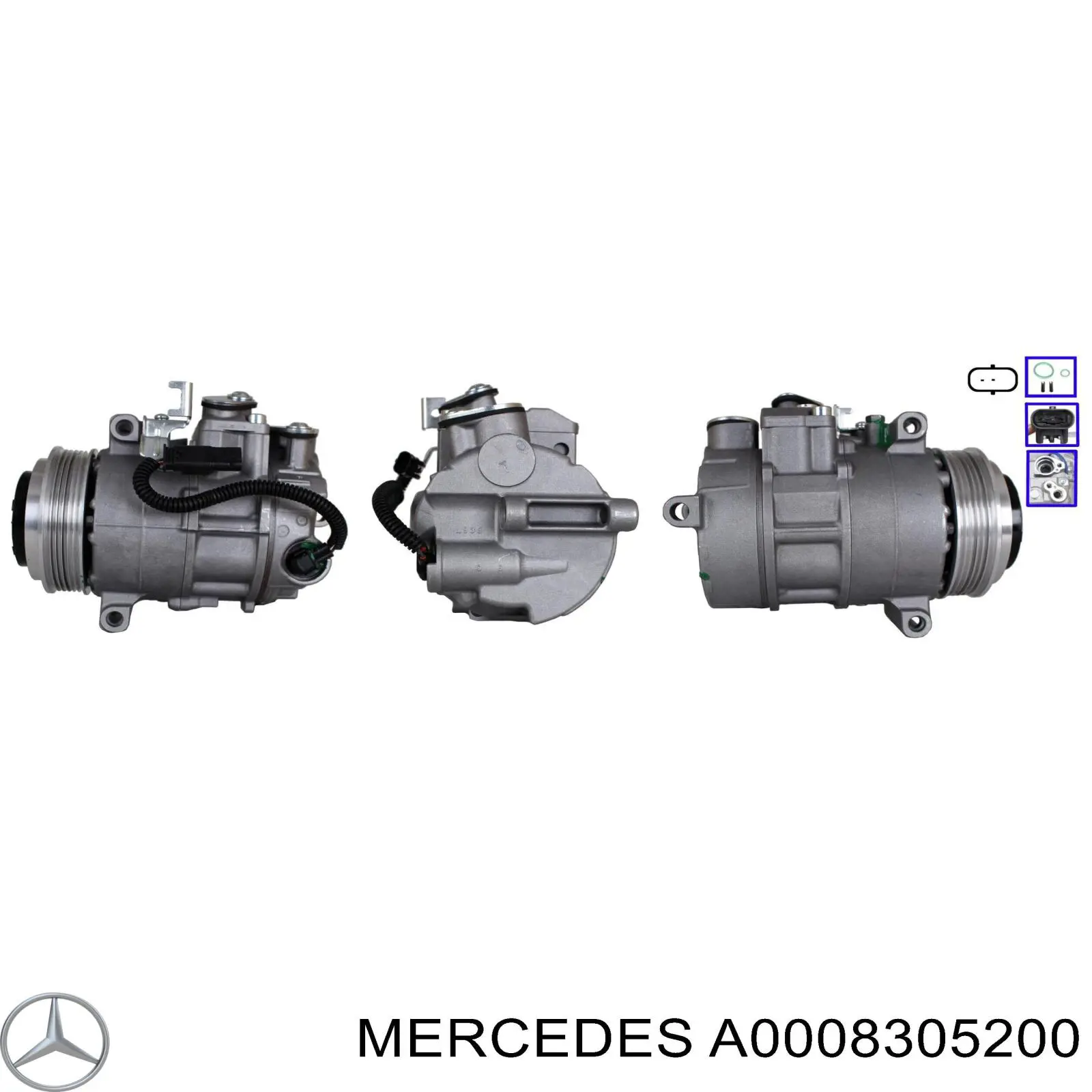 000830520080 Mercedes compressor de aparelho de ar condicionado