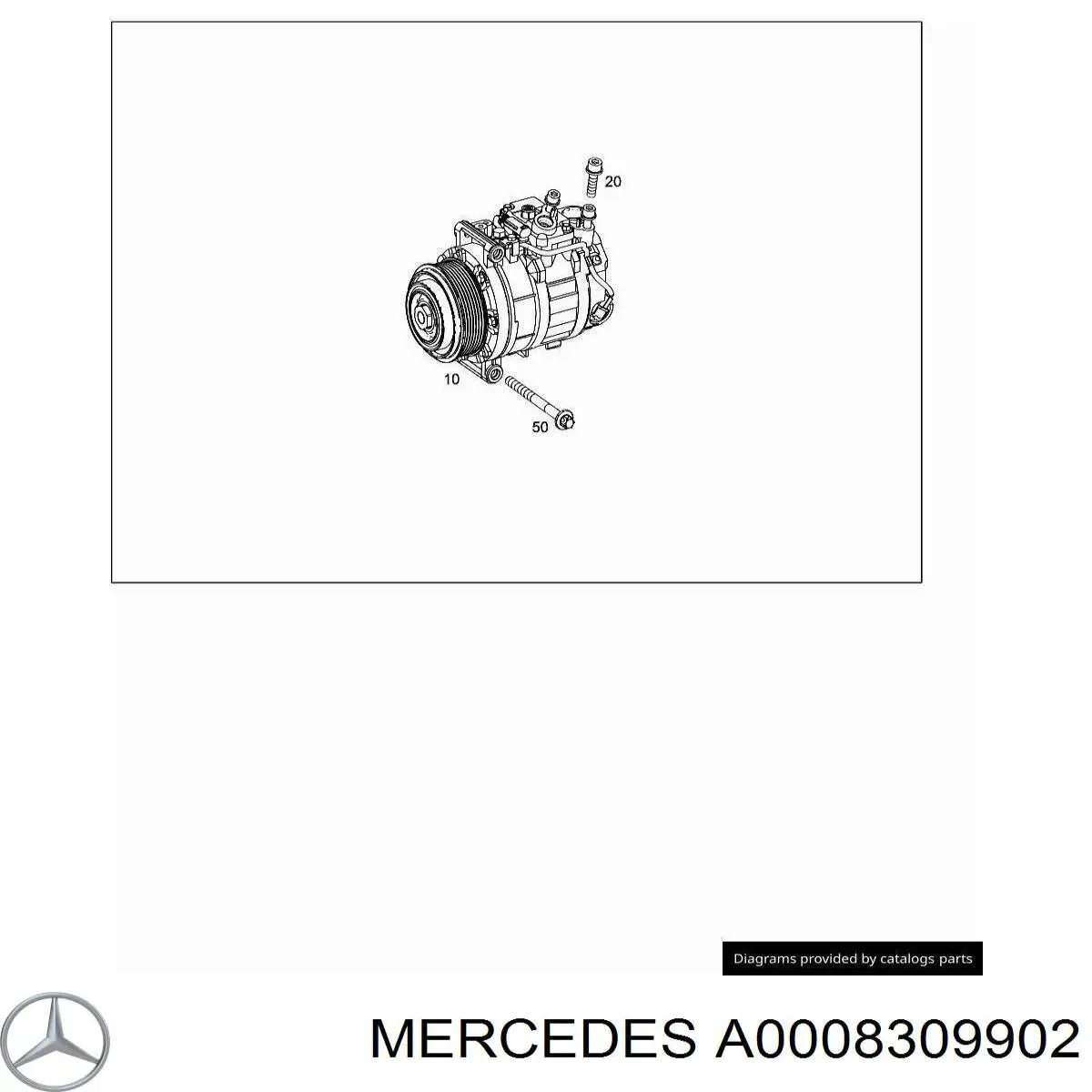 Компрессор кондиционера A0008309902 Mercedes