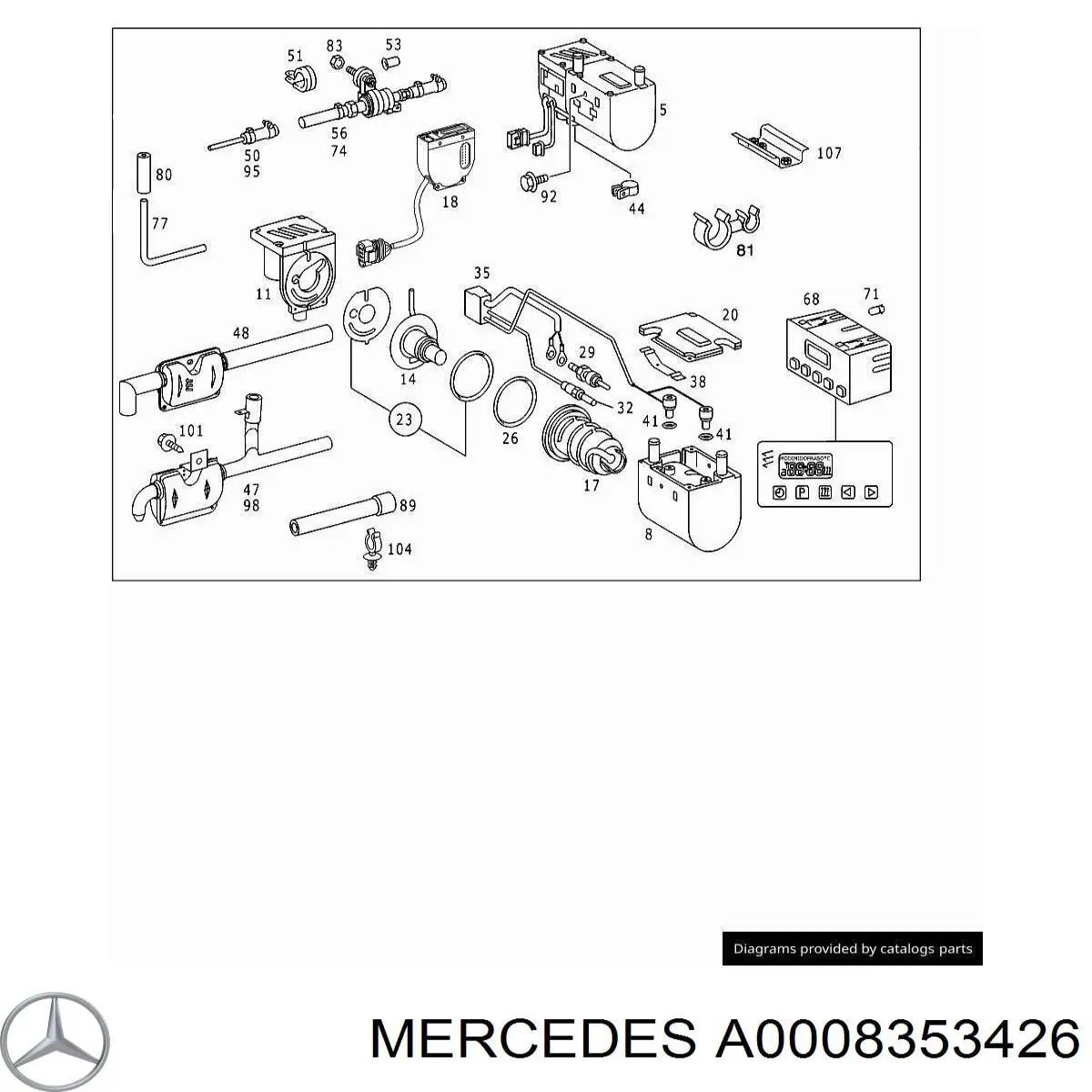 Свечи накала A0008353426 Mercedes