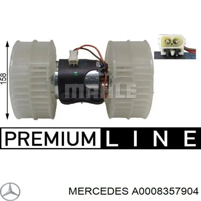 Мотор вентилятора печки (отопителя салона) Mercedes A0008357904 цена, от 63.26 USD