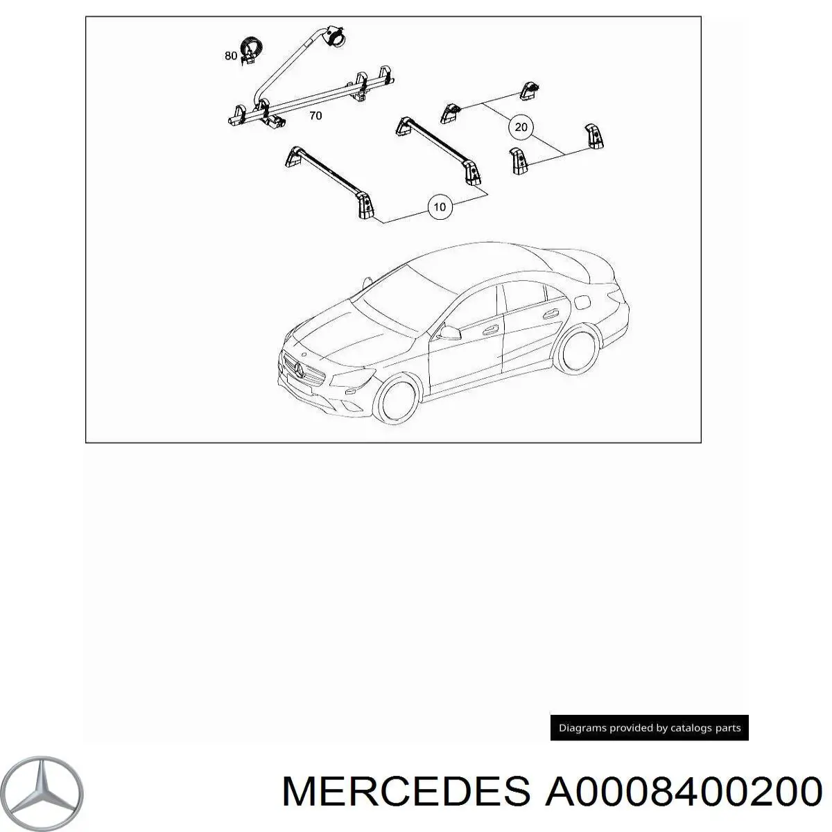 A0008400200 Mercedes Багажник автомобильный на крышу