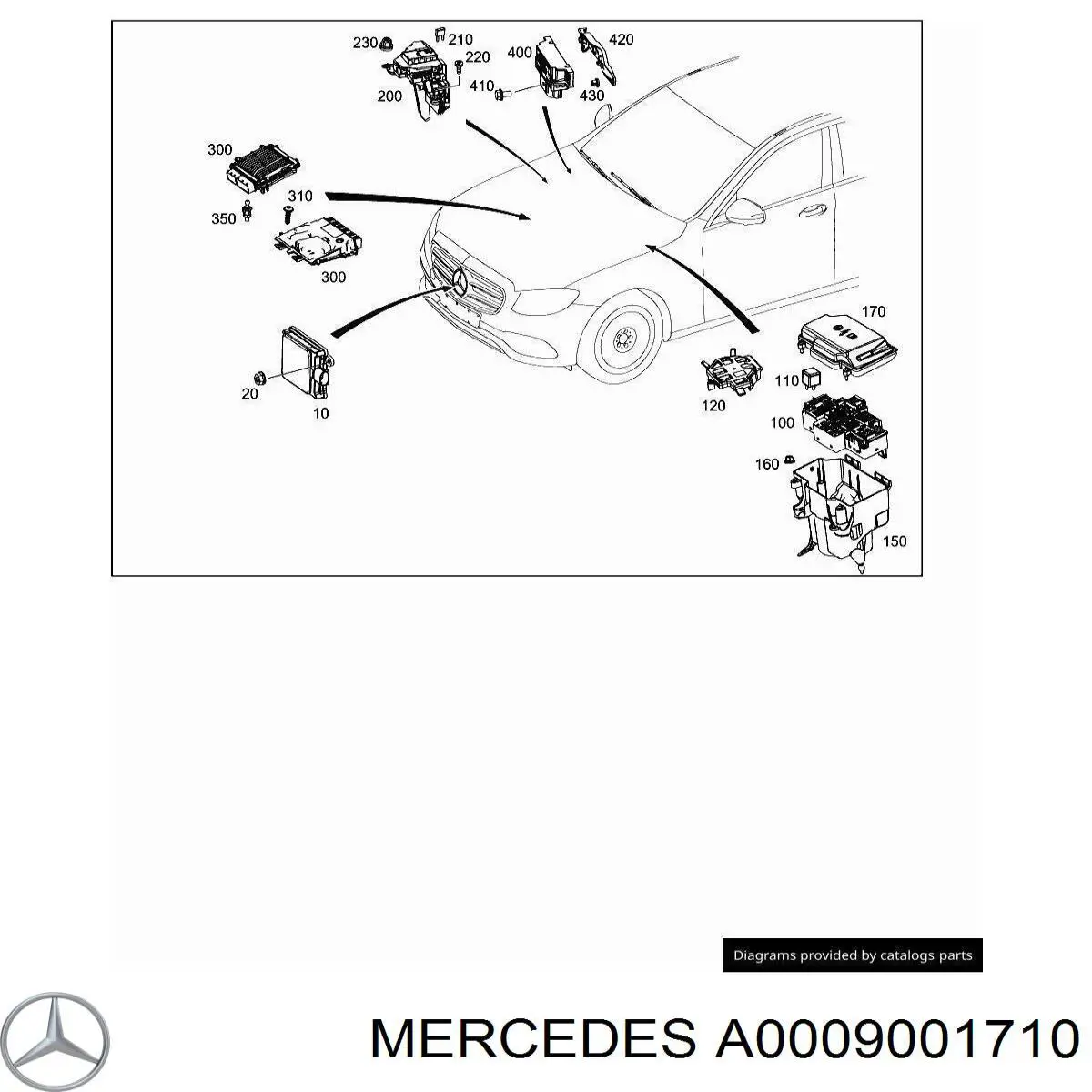 Радарный датчик дистанции A0009001710 Mercedes