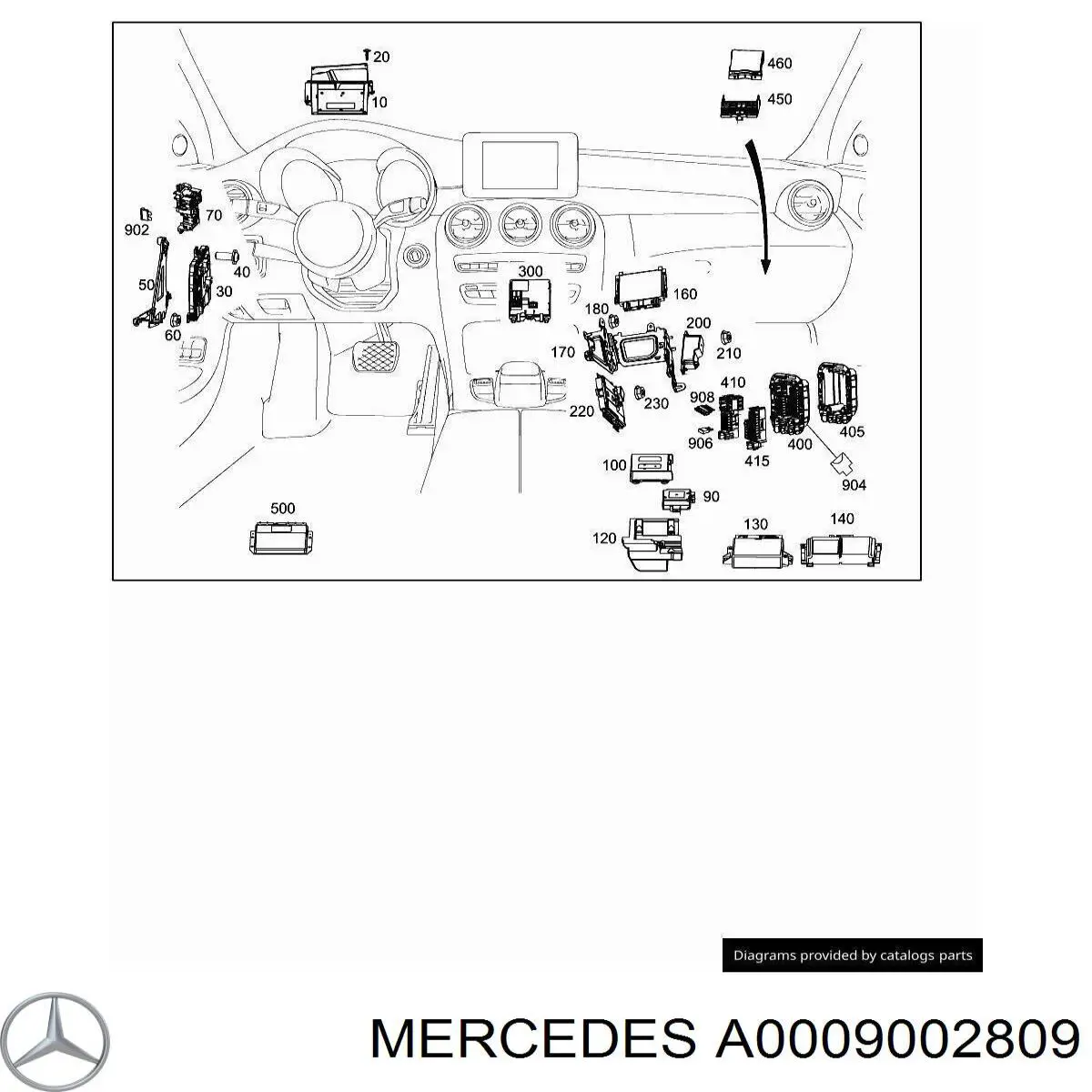  Mercedes A0009002809 цена, от 222.46 USD