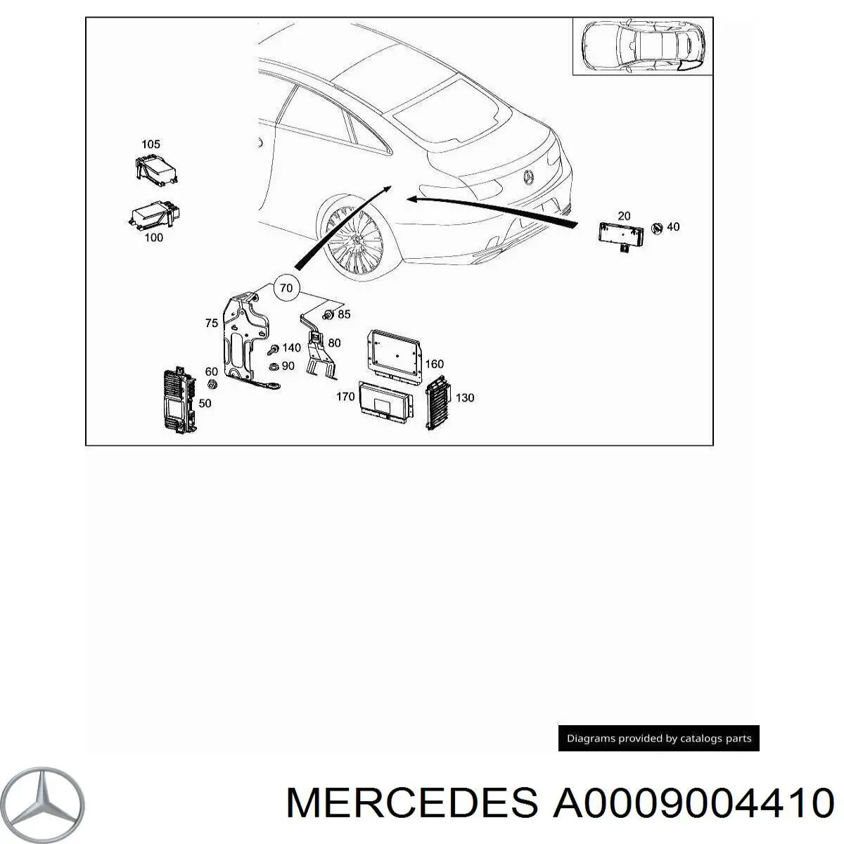  Mercedes A0009004410 цена, от 122.89 USD
