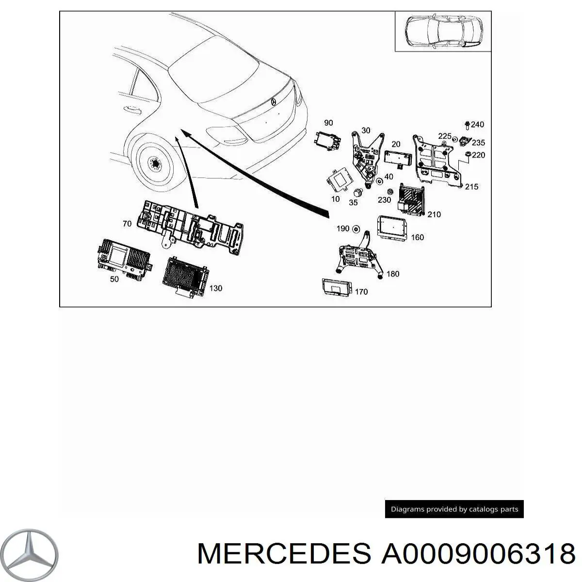 Модуль (блок ЭБУ) управления парктроником на Mercedes A (W177)