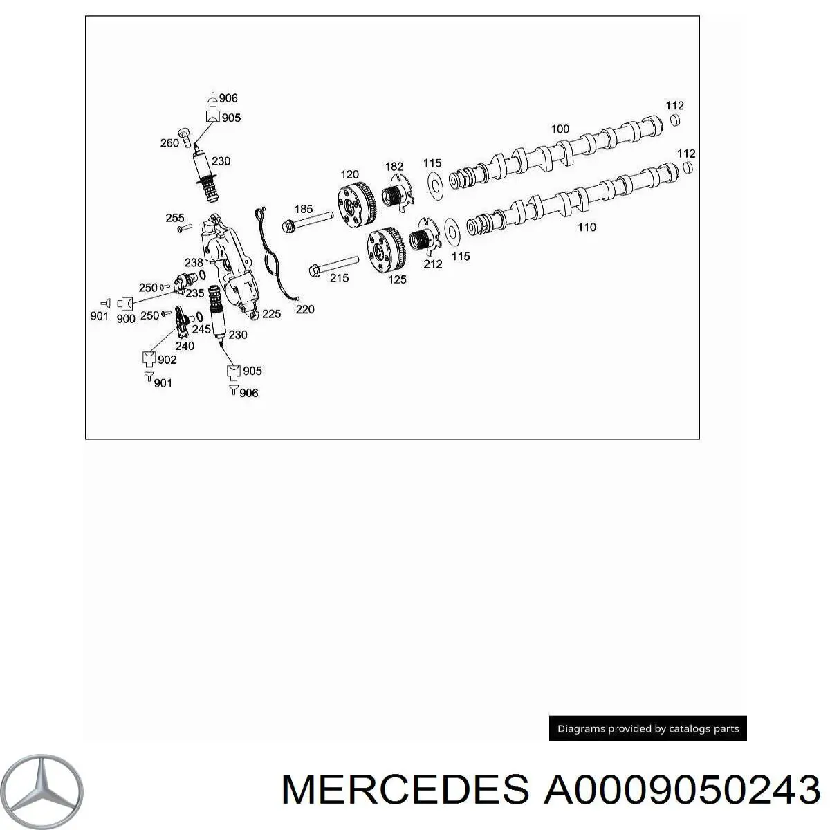 Датчик положения распредвала MERCEDES A0009050243
