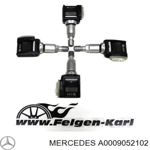 Sensor de pressão de ar nos pneus A0009052102 Mercedes