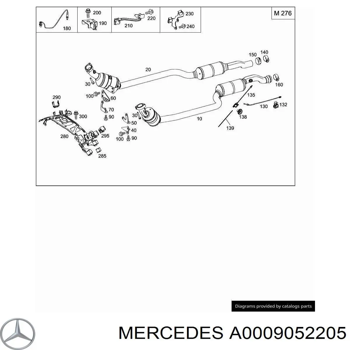 A0009052205 Mercedes датчик температуры отработавших газов (ог, до катализатора)