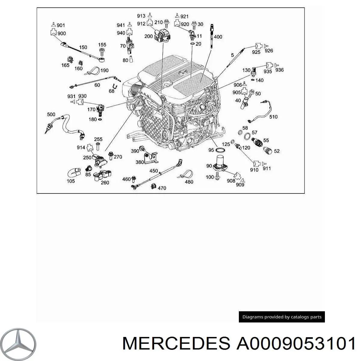 Датчик температуры выхлопных газов перед турбиной Mercedes 0009053101 цена, от 266.26 USD