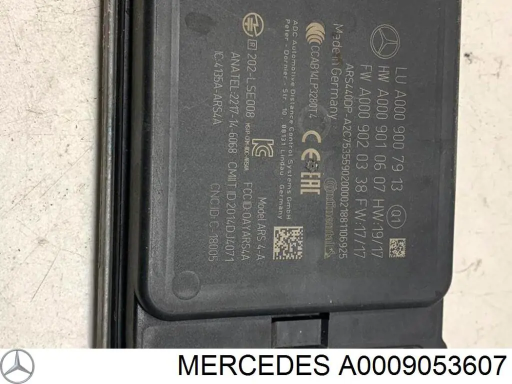 Радарный датчик дистанции A0009053607 Mercedes