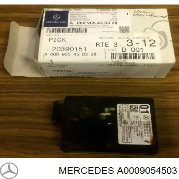 A0009054503 Mercedes sensor traseiro de controlo da zona morta