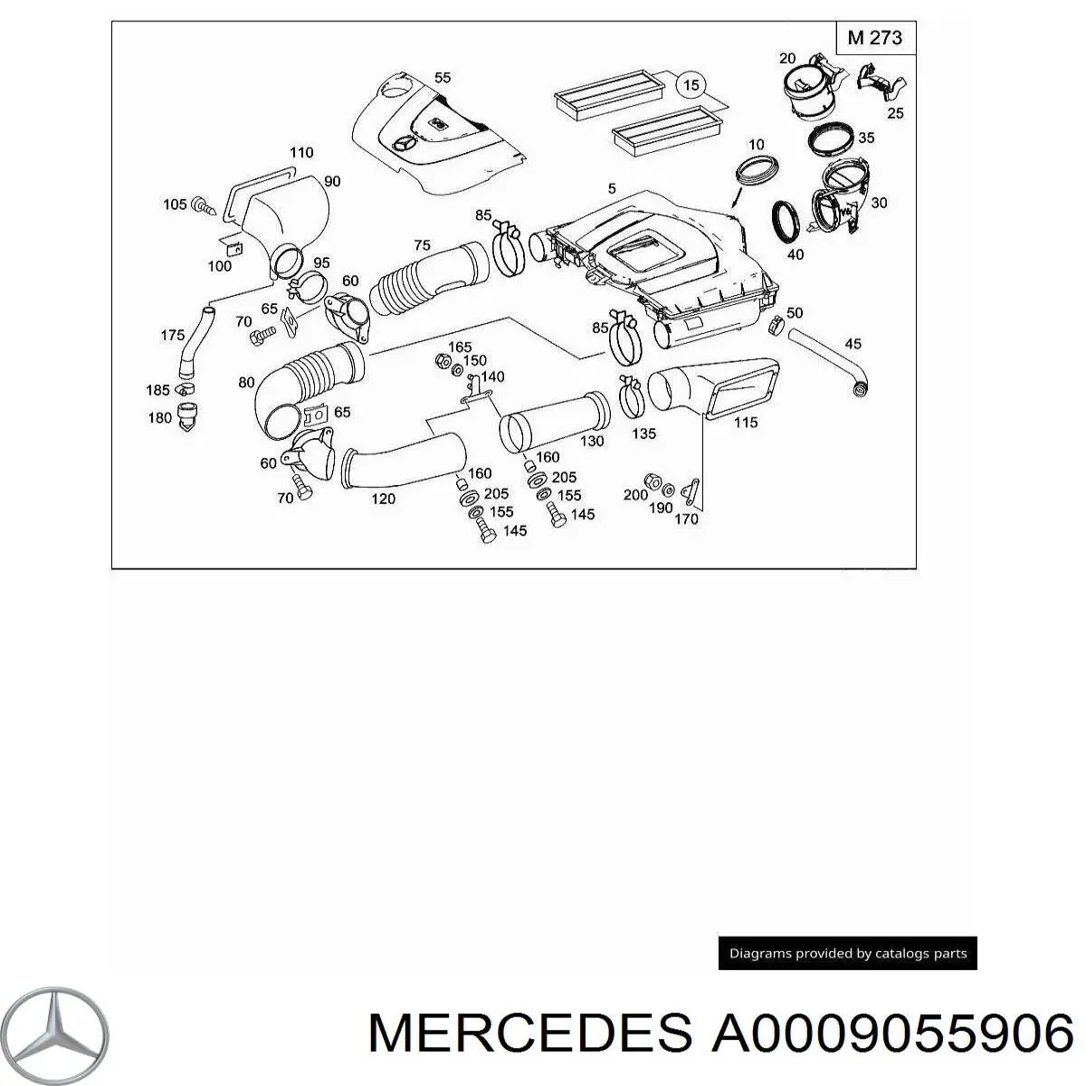 Купить A0009055906 Mercedes Датчик нагнетания воздуха в турбину