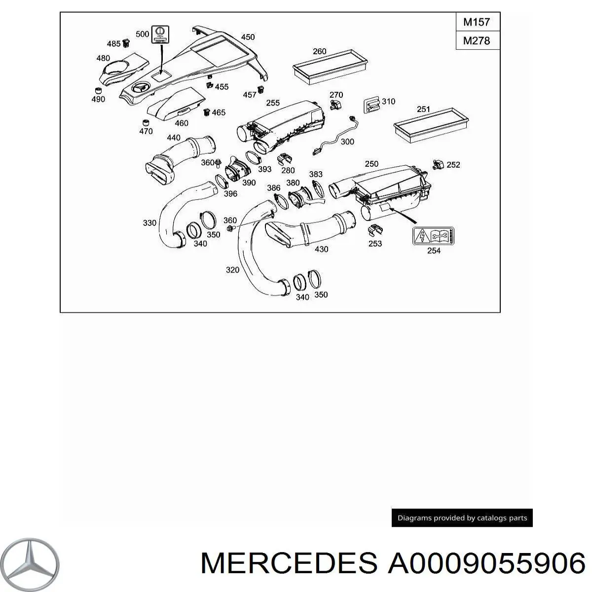 Sensor de presion de carga (inyeccion de aire turbina) A0009055906 Mercedes